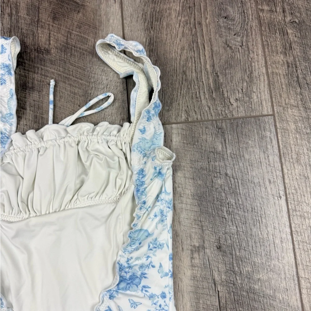Frankies Bikinis x Gigi Blue One Piece Swimsuit